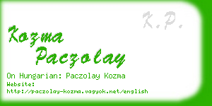 kozma paczolay business card